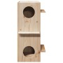 Casa para gatos madera maciza pino 43x43x90 cm de , Mobiliario para gatos - Ref: Foro24-859298, Precio: 88,35 €, Descuento: %