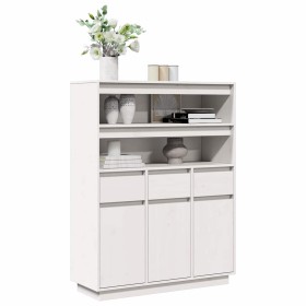 Aparador alto de madera maciza de pino blanco 89x34x116,5 cm de , Aparadores - Ref: Foro24-861112, Precio: 198,00 €, Descuent...