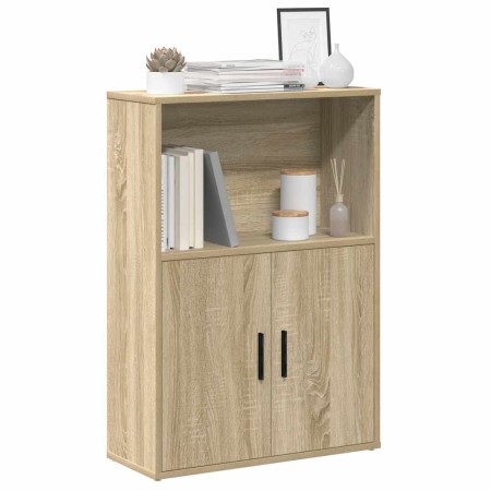 Estantería de madera de ingeniería roble sonoma 60x24x85 cm de , Librerías y estanterías - Ref: Foro24-860411, Precio: 59,79 ...