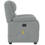 Sillón reclinable de masaje de tela gris claro de , Sillones - Ref: Foro24-4015710, Precio: 248,81 €, Descuento: %