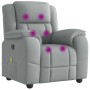 Sillón reclinable de masaje de tela gris claro de , Sillones - Ref: Foro24-4015710, Precio: 248,81 €, Descuento: %