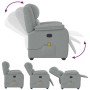 Sillón reclinable de masaje de tela gris claro de , Sillones - Ref: Foro24-4015710, Precio: 248,81 €, Descuento: %