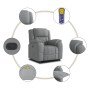 Sillón reclinable de masaje de tela gris claro de , Sillones - Ref: Foro24-4015710, Precio: 248,81 €, Descuento: %