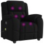 Sillón reclinable de masaje de tela negro de , Sillones - Ref: Foro24-4015712, Precio: 251,60 €, Descuento: %