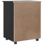 Cajonera con ruedas MOSS madera maciza de pino negro de , Taquillas y armarios de almacenamiento - Ref: Foro24-4015784, Preci...