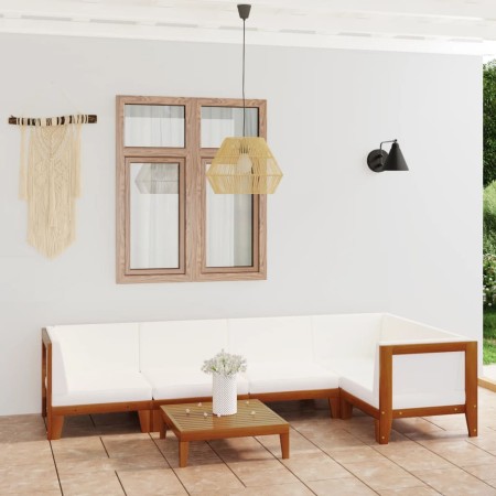 Juego muebles de jardín y cojines 6 pzas madera maciza acacia de vidaXL, Conjuntos de jardín - Ref: Foro24-3058142, Precio: 7...
