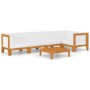 Juego muebles de jardín y cojines 6 pzas madera maciza acacia de vidaXL, Conjuntos de jardín - Ref: Foro24-3058142, Precio: 7...