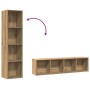 Mueble TV/Librería madera vieja 36x30x143cm madera ingeniería de , Estantes y estanterías - Ref: Foro24-855812, Precio: 74,69...