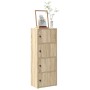 Estantería de madera de ingeniería gris hormigón 40x24x102 cm de , Librerías y estanterías - Ref: Foro24-860376, Precio: 68,2...