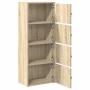 Estantería de madera de ingeniería gris hormigón 40x24x102 cm de , Librerías y estanterías - Ref: Foro24-860376, Precio: 68,2...