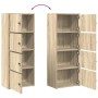 Estantería de madera de ingeniería gris hormigón 40x24x102 cm de , Librerías y estanterías - Ref: Foro24-860376, Precio: 68,2...