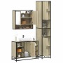 Set de muebles de baño 3 pzas madera contrachapada roble Sonoma de , Muebles de baño - Ref: Foro24-3301121, Precio: 290,96 €,...