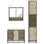 Set de muebles de baño 3 pzas madera contrachapada roble Sonoma de , Muebles de baño - Ref: Foro24-3301121, Precio: 290,96 €,...