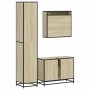 Set de muebles de baño 3 pzas madera contrachapada roble Sonoma de , Muebles de baño - Ref: Foro24-3301121, Precio: 290,96 €,...