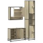 Set de muebles de baño 3 pzas madera contrachapada roble Sonoma de , Muebles de baño - Ref: Foro24-3301121, Precio: 290,96 €,...
