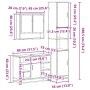 Set de muebles de baño 3 pzas madera contrachapada roble Sonoma de , Muebles de baño - Ref: Foro24-3301121, Precio: 290,96 €,...