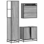 Set de muebles de baño 3 pzas madera contrachapada gris sonoma de , Muebles de baño - Ref: Foro24-3301128, Precio: 252,88 €, ...