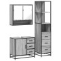 Set de muebles de baño 3 pzas madera contrachapada gris sonoma de , Muebles de baño - Ref: Foro24-3301168, Precio: 287,34 €, ...