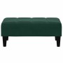 Sofá cama de 2 plazas con taburete terciopelo verde oscuro en Sofás | Comprar online en Foru.es