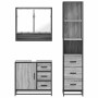 Set de muebles de baño 3 pzas madera contrachapada gris sonoma de , Muebles de baño - Ref: Foro24-3301168, Precio: 287,34 €, ...