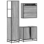 Set de muebles de baño 3 pzas madera contrachapada gris sonoma de , Muebles de baño - Ref: Foro24-3301168, Precio: 287,34 €, ...