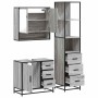 Set de muebles de baño 3 pzas madera contrachapada gris sonoma de , Muebles de baño - Ref: Foro24-3301168, Precio: 287,34 €, ...