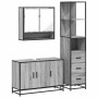 Set de muebles de baño 3 pzas madera contrachapada gris sonoma de , Muebles de baño - Ref: Foro24-3301163, Precio: 275,58 €, ...