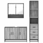 Set de muebles de baño 3 pzas madera contrachapada gris sonoma de , Muebles de baño - Ref: Foro24-3301163, Precio: 275,58 €, ...