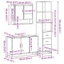 Set de muebles de baño 3 pzas madera contrachapada gris sonoma de , Muebles de baño - Ref: Foro24-3301163, Precio: 275,58 €, ...