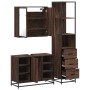 Set de muebles baño 3 pzas madera contrachapada roble marrón de , Muebles de baño - Ref: Foro24-3301154, Precio: 250,43 €, De...