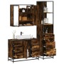 Set de muebles baño 3 pzas madera contrachapada roble ahumado de , Muebles de baño - Ref: Foro24-3301142, Precio: 276,53 €, D...