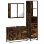 Set de muebles baño 3 pzas madera contrachapada roble ahumado de , Muebles de baño - Ref: Foro24-3301142, Precio: 276,53 €, D...