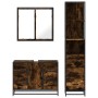 Set de muebles baño 3 pzas madera contrachapada roble ahumado de , Muebles de baño - Ref: Foro24-3301142, Precio: 276,53 €, D...