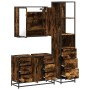 Set de muebles baño 3 pzas madera contrachapada roble ahumado de , Muebles de baño - Ref: Foro24-3301142, Precio: 276,53 €, D...