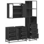 Juego de muebles de baño 3 pzas madera contrachapada negro de , Muebles de baño - Ref: Foro24-3301140, Precio: 305,54 €, Desc...