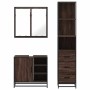 Set de muebles baño 3 pzas madera contrachapada roble marrón de , Muebles de baño - Ref: Foro24-3301149, Precio: 248,00 €, De...