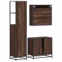 Set de muebles baño 3 pzas madera contrachapada roble marrón de , Muebles de baño - Ref: Foro24-3301149, Precio: 248,00 €, De...