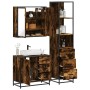 Set de muebles baño 3 pzas madera contrachapada roble ahumado de , Muebles de baño - Ref: Foro24-3301137, Precio: 250,81 €, D...