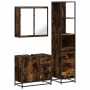 Set de muebles baño 3 pzas madera contrachapada roble ahumado de , Muebles de baño - Ref: Foro24-3301137, Precio: 250,81 €, D...