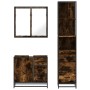 Set de muebles baño 3 pzas madera contrachapada roble ahumado de , Muebles de baño - Ref: Foro24-3301137, Precio: 250,81 €, D...