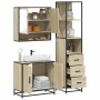 Set de muebles de baño 3 pzas madera contrachapada roble Sonoma de , Muebles de baño - Ref: Foro24-3301156, Precio: 249,16 €,...
