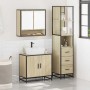 Set de muebles de baño 3 pzas madera contrachapada roble Sonoma de , Muebles de baño - Ref: Foro24-3301156, Precio: 249,16 €,...