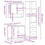 Set de muebles de baño 3 pzas madera contrachapada roble Sonoma de , Muebles de baño - Ref: Foro24-3301156, Precio: 249,16 €,...