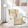 Sillón de masaje reclinable de tela crema de , Sillones - Ref: Foro24-4015674, Precio: 228,99 €, Descuento: %