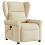 Sillón de masaje reclinable de tela crema de , Sillones - Ref: Foro24-4015674, Precio: 228,99 €, Descuento: %