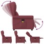 Sillón de masaje reclinable de tela color vino tinto de , Sillones - Ref: Foro24-4015669, Precio: 223,91 €, Descuento: %