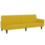 Sofá cama de 2 plazas con taburete terciopelo amarillo en Sofás | Comprar online en Foru.es