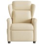 Sillón reclinable de masaje eléctrico tela color crema de , Sillones - Ref: Foro24-3303132, Precio: 264,54 €, Descuento: %