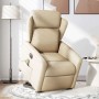 Sillón de masaje eléctrico reclinable elevable tela crema de , Sillones - Ref: Foro24-3303172, Precio: 332,00 €, Descuento: %