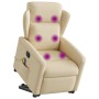 Sillón de masaje eléctrico reclinable elevable tela crema de , Sillones - Ref: Foro24-3303172, Precio: 332,00 €, Descuento: %